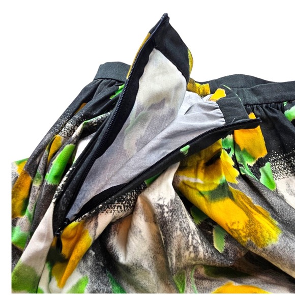 Zara Skirt Womens Medium High Waist Midi Floral ZW Collection Artsy Romantic - Picture 7 of 9